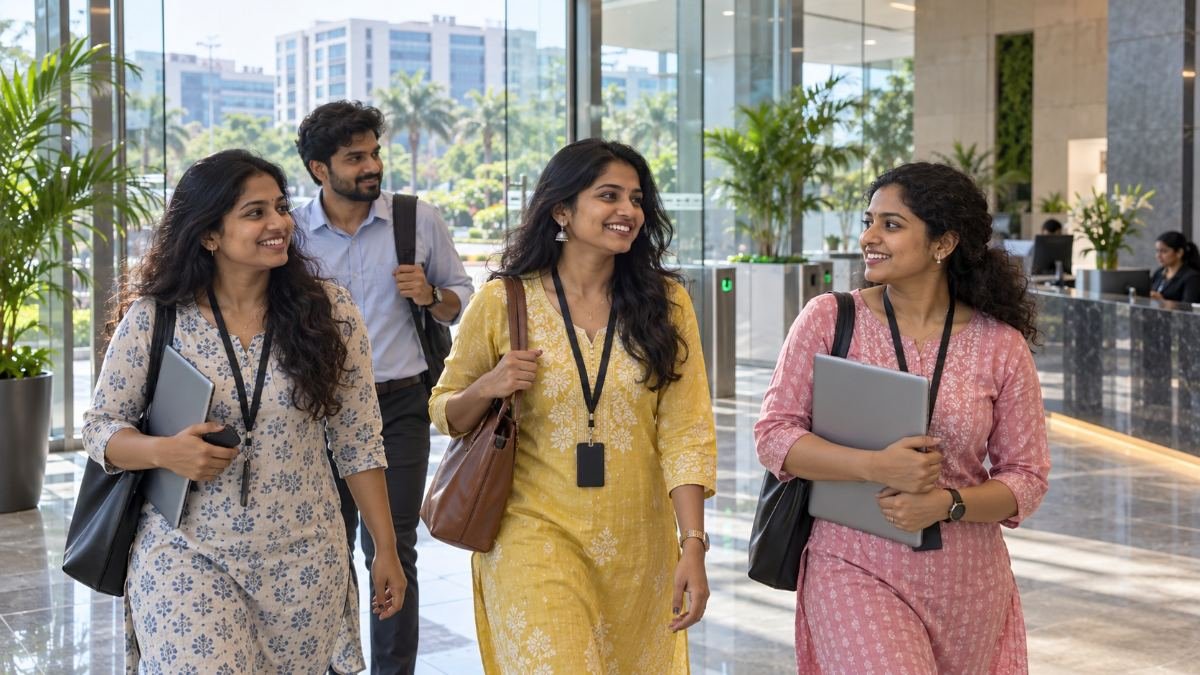 Morning arrival at Content Factory, Chennai