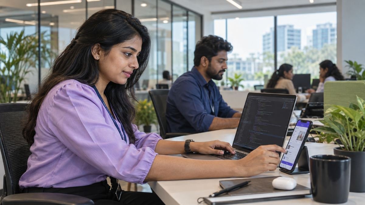 Mobile app coding at Content Factory, Chennai